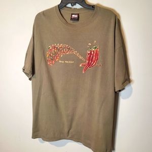 Vintage Sportex New Mexico Chilli Pepper Metallic Red Size XXL